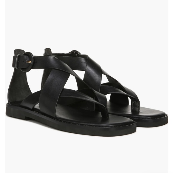 Vince Black Geometric Sandals - Picture 1 of 13